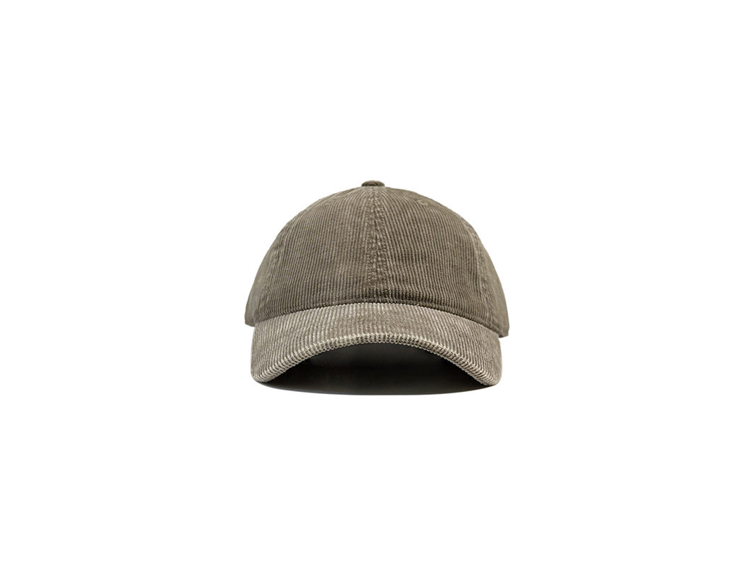 Retro Solid Color Corduroy Cap For Men And Women