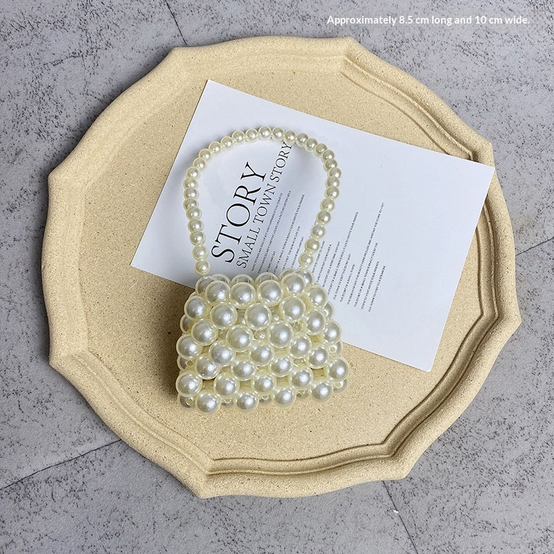 Summer Crossbody Versatile Mini Retro Handwoven Pearl Bag