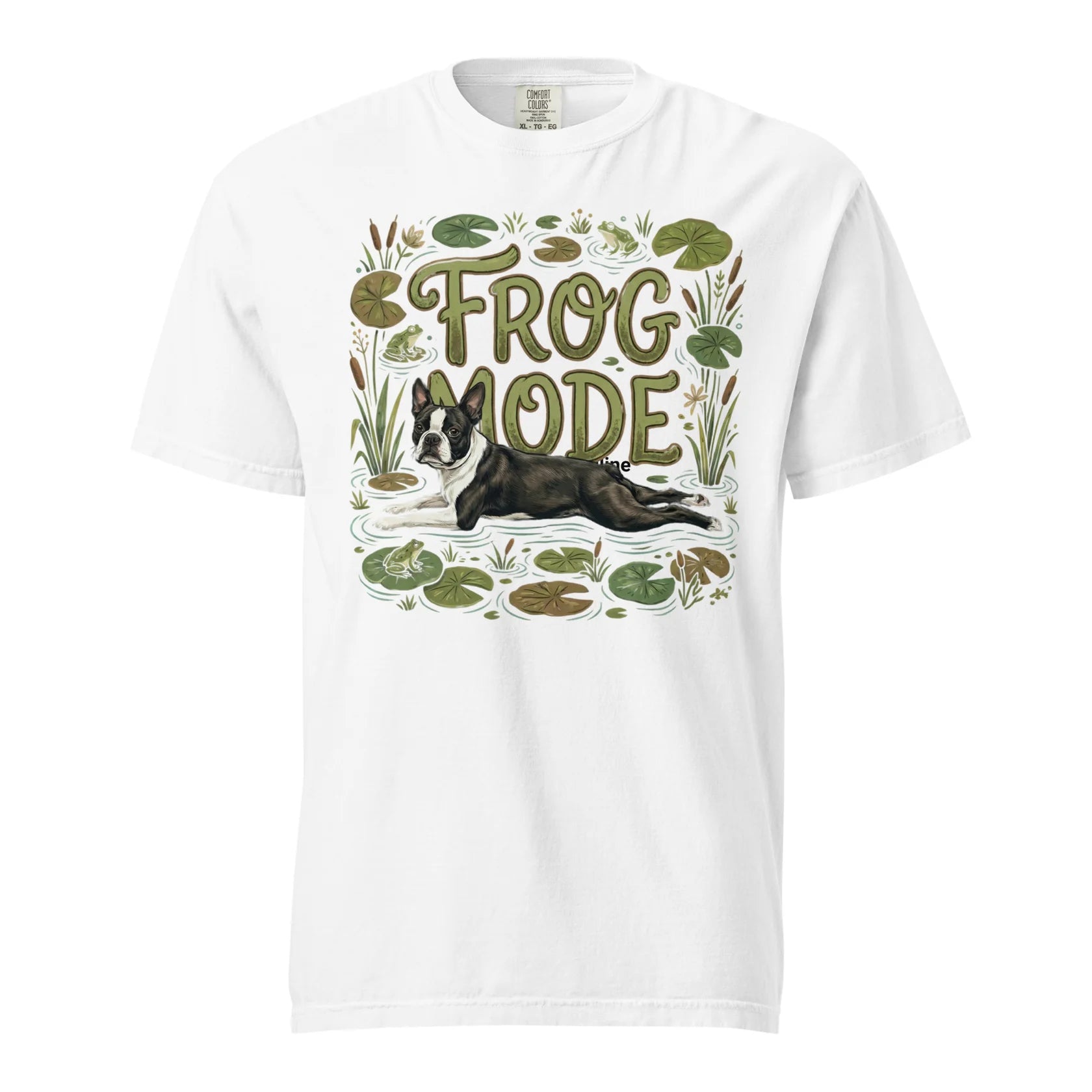 Mens Solid-Color Printed Cultural Shirt