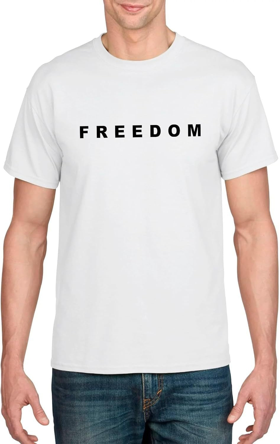 Unisex Casual Short Sleeve Crew Collar Letter Printed Graphic T-shirt