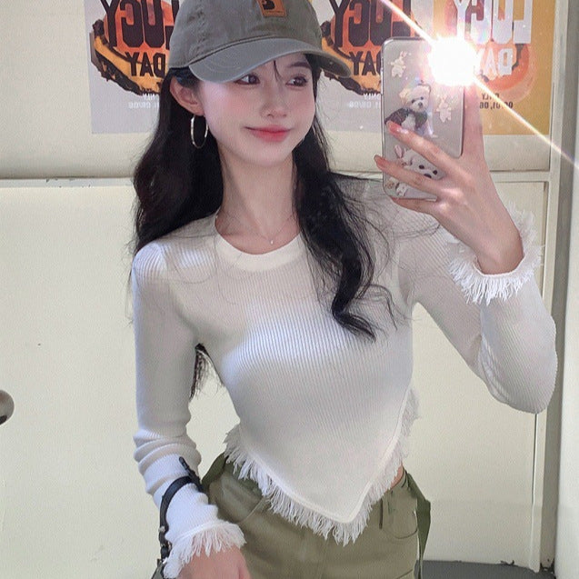 Fashionable Slim-fit Long-sleeve T-shirt Designed Specifically For Trendy Girls