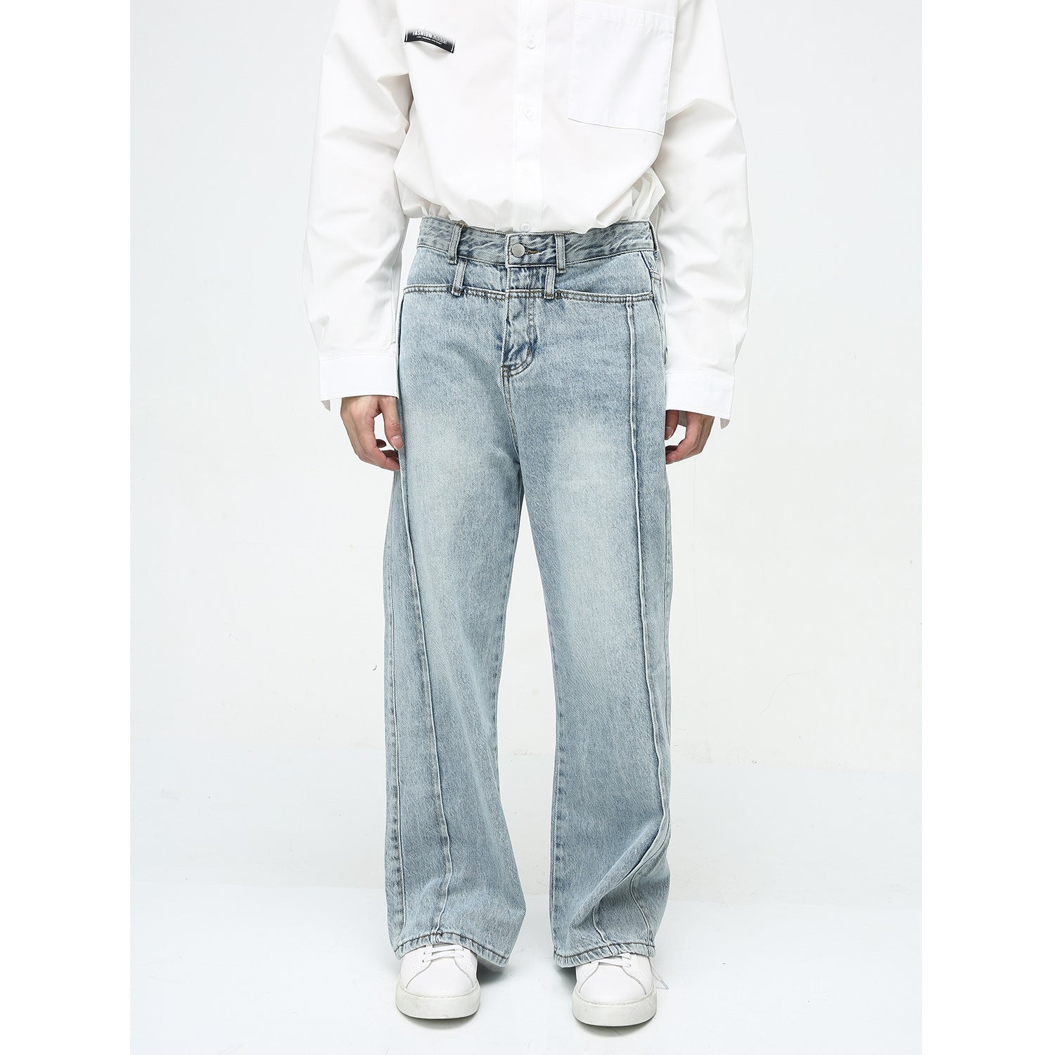 Men's American-style Retro Casual Worn Looking Washed-out Jeans