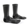 Outdoor Marathon Running Men's Mid-Calf Non-Slip Five-Finger Socks