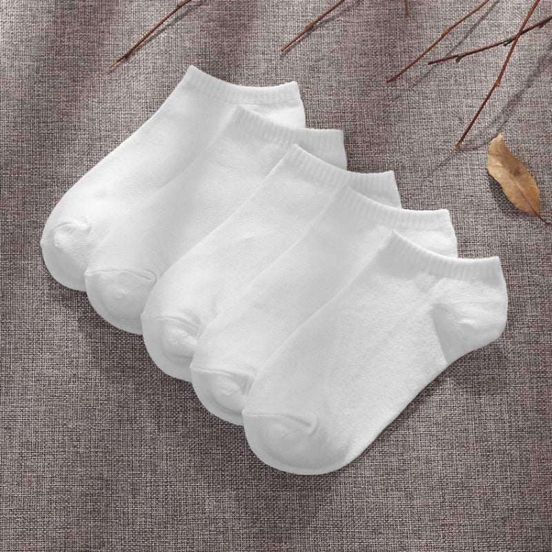 Summer Low-cut Solid-color Business Cotton Trendy Sweat-absorbent Breathable And Low-cut Ankle Socks