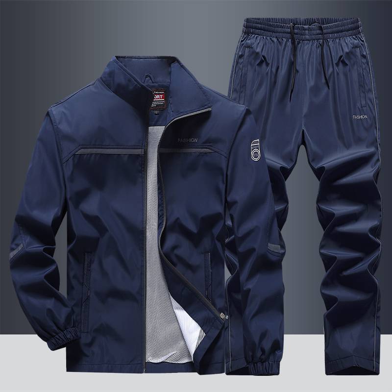 Men's Loose Lapels Casual Sportswear Polyester Composite Fabric