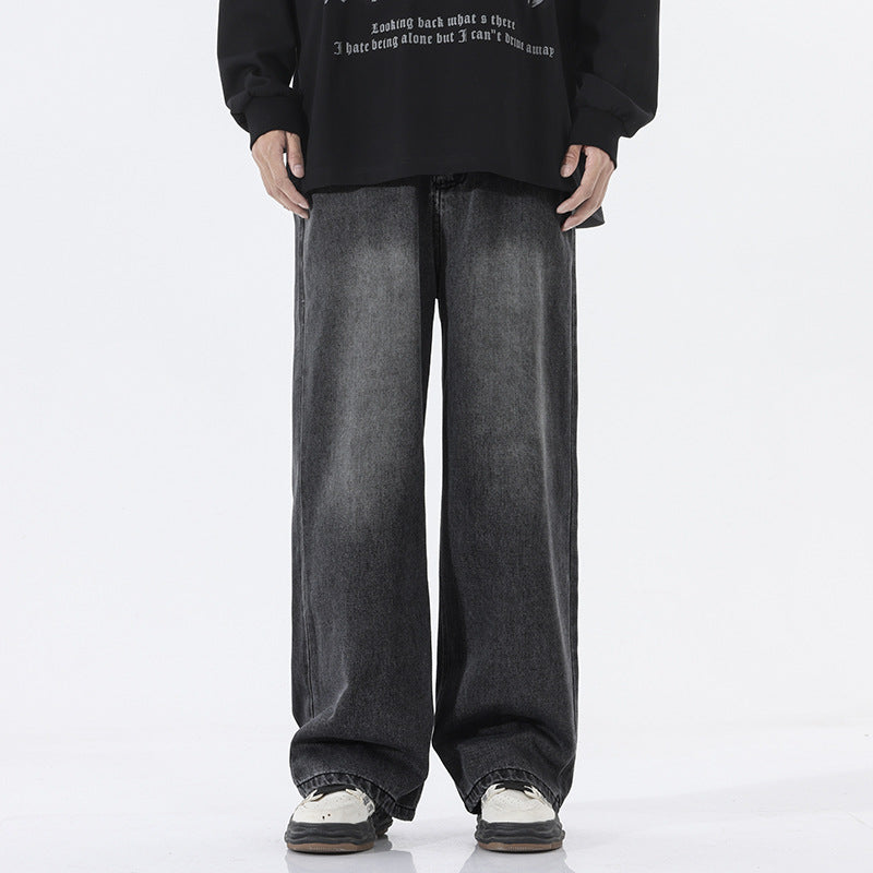 Trend Half Elastic Waist Jeans For Men