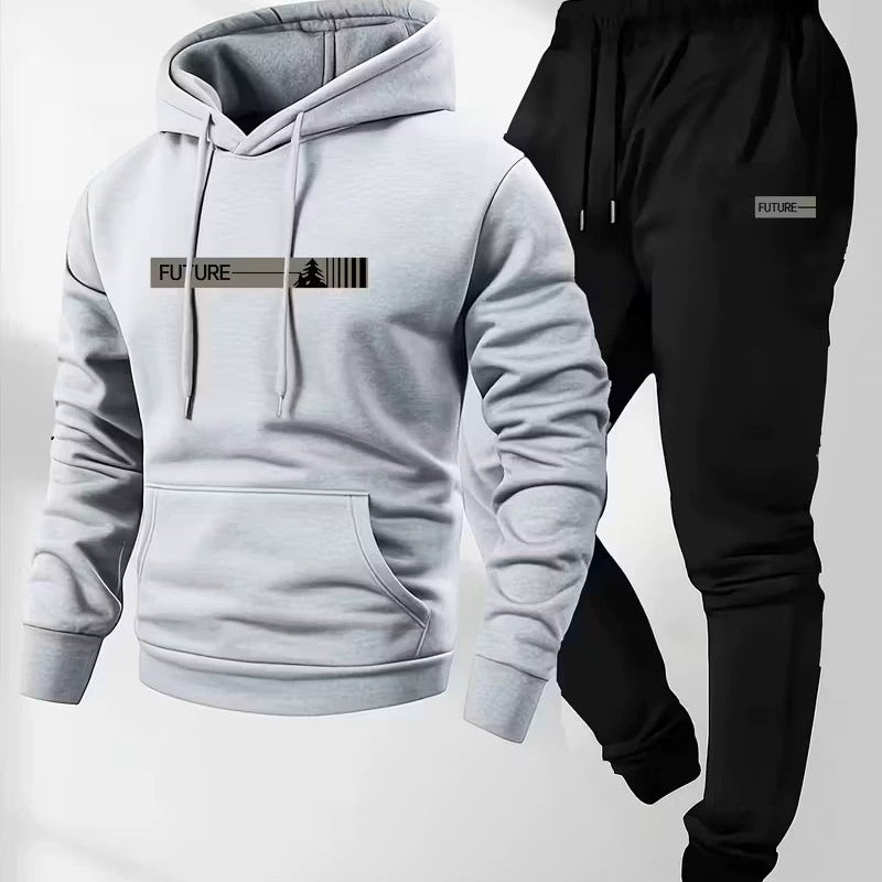 Women's Loose-fit Hoodie Jacket With Long Sleeves And Matching Pants