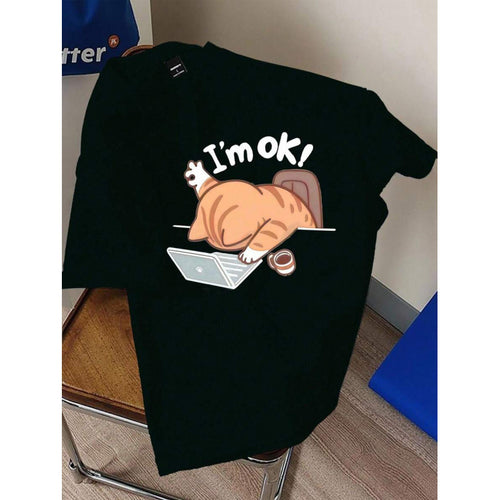 100 Cotton Casual Men's Short-Sleeve Crew-Neck T-Shirt