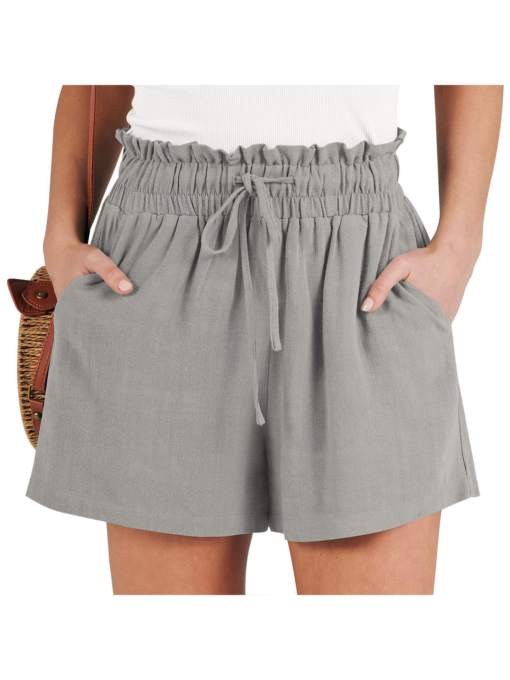 Solid-color Loose-fitting Casual Fashionable Shorts
