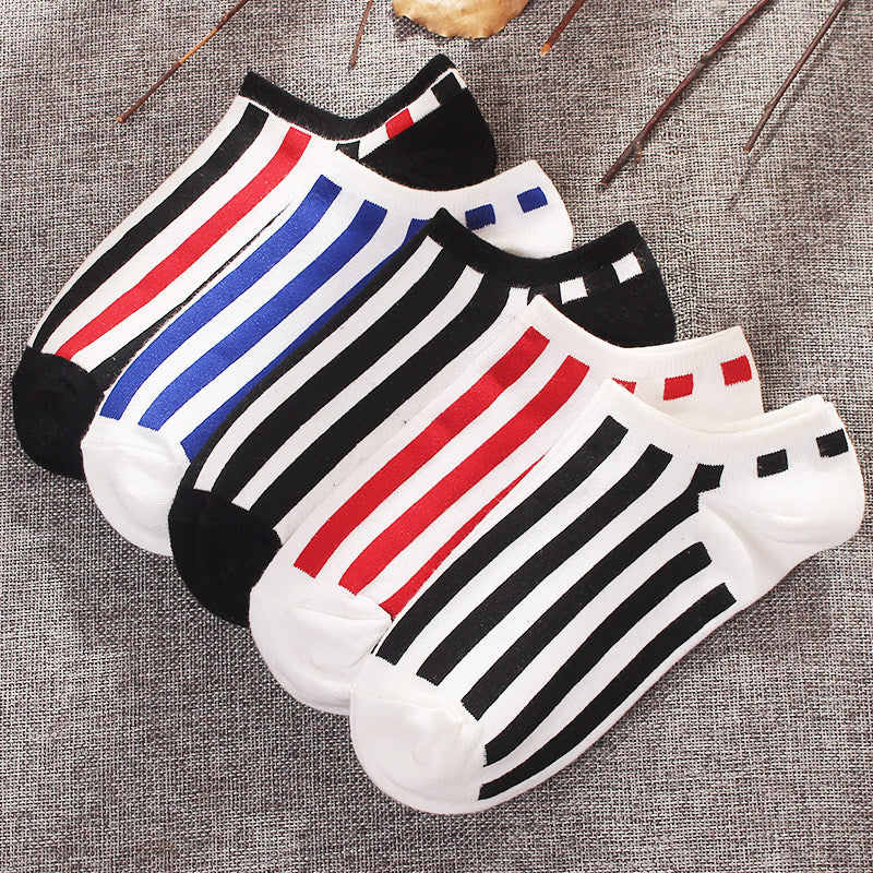Summer Low-cut Solid-color Business Cotton Trendy Sweat-absorbent Breathable And Low-cut Ankle Socks
