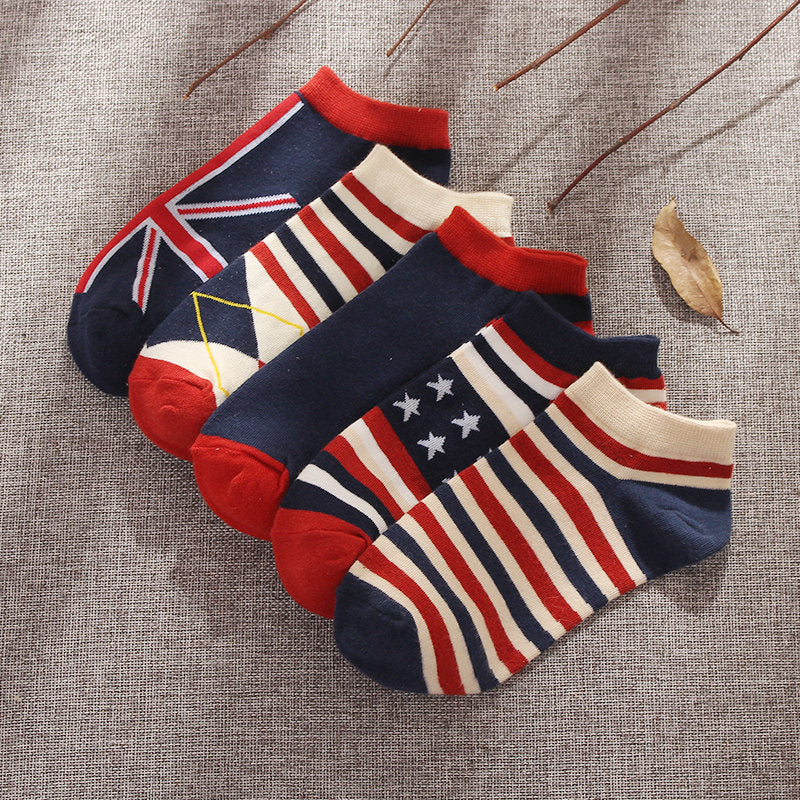 Summer Low-cut Solid-color Business Cotton Trendy Sweat-absorbent Breathable And Low-cut Ankle Socks