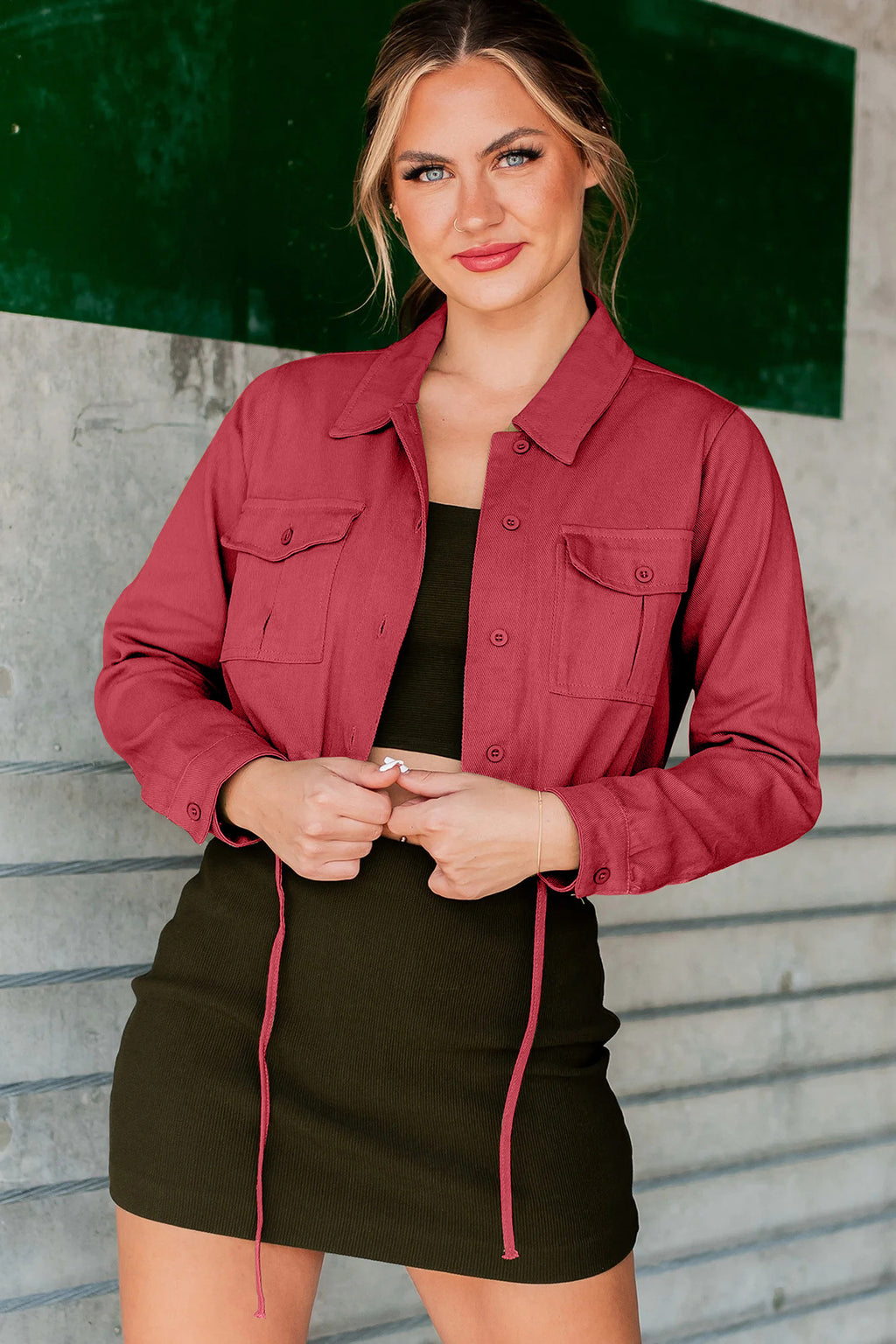 Casual All-match Loose-fit Shirt With Two Pockets