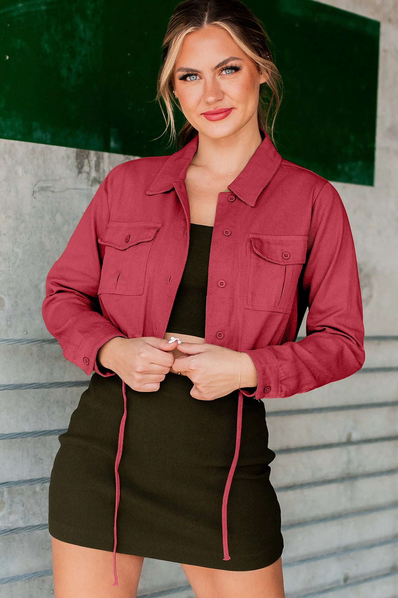 Casual All-match Loose-fit Shirt With Two Pockets