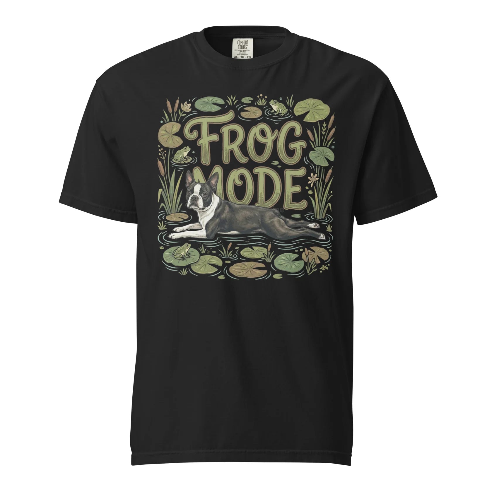 Mens Solid-Color Printed Cultural Shirt