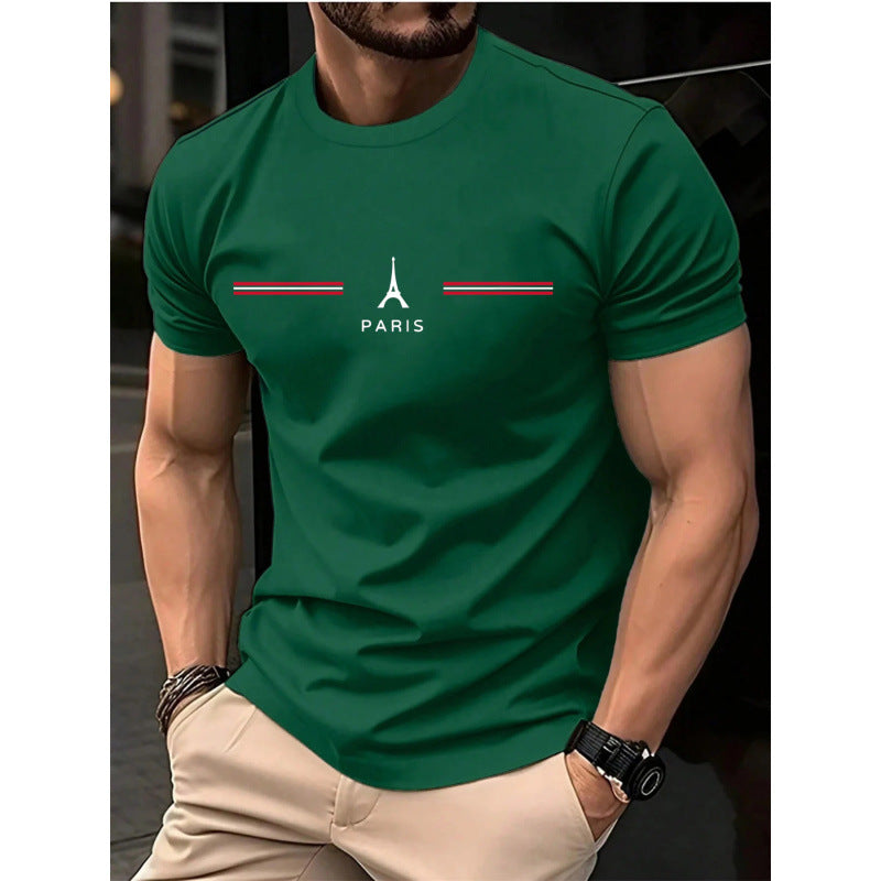 Men's Loose Oversized Casual Sports Round T-shirt