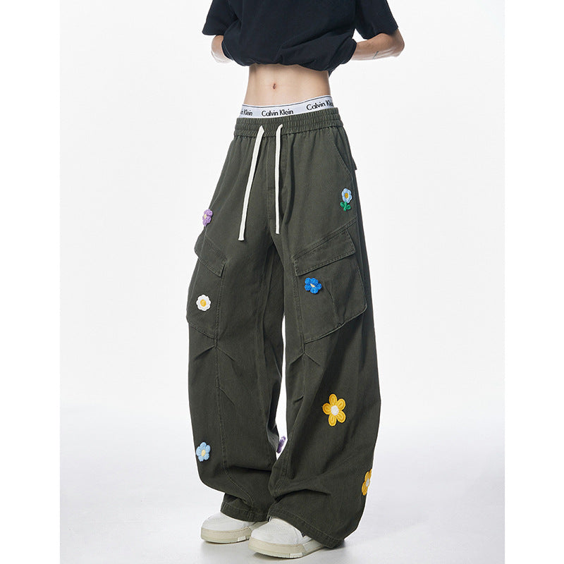 Retro Multi-pocket Straight-cut Work Pants For Men And Women