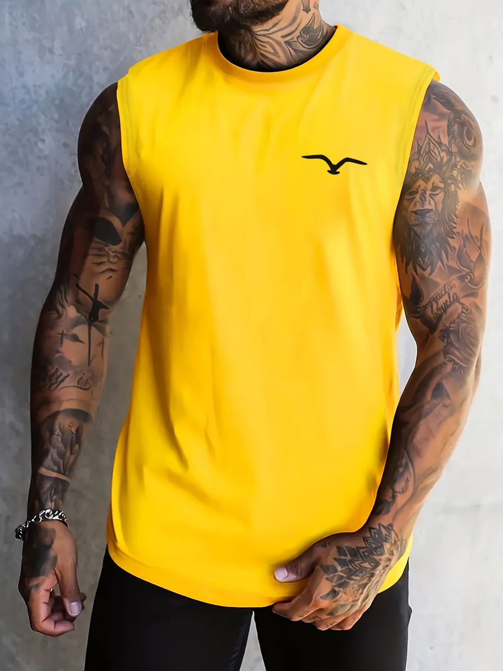 Mens Fashionable Casual Printed Sleeveless Vest
