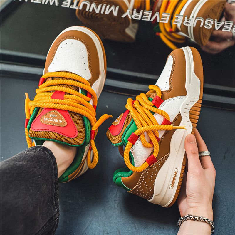 Hamburg Fries Summer Sports Casual Retro High-rise Shoes
