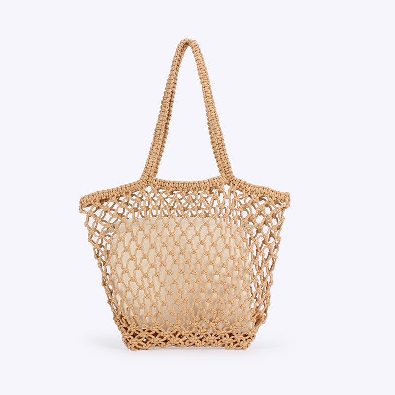 New Simple Handmade Woven Bag Made Of Cotton Rope