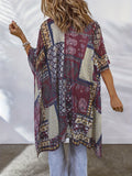 Women's Aztec-print Batwing Cardigan Cloak