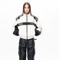 Mens Padded Quilted Puffer Jacket With A Printed Design