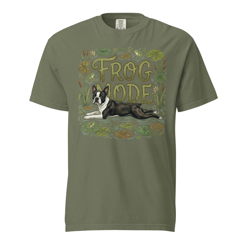Mens Solid-Color Printed Cultural Shirt
