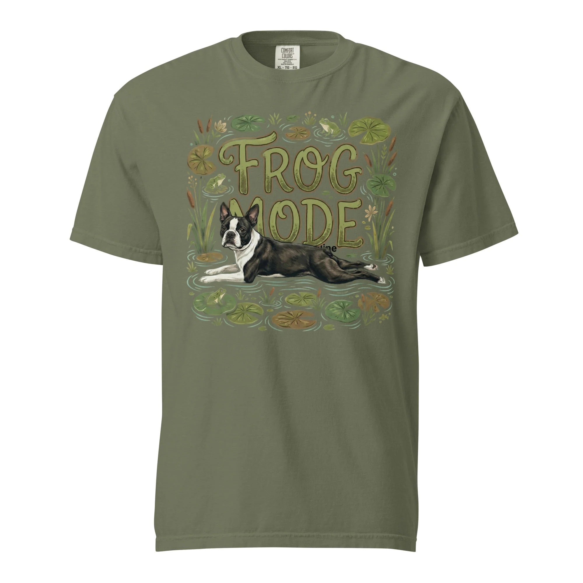 Mens Solid-Color Printed Cultural Shirt
