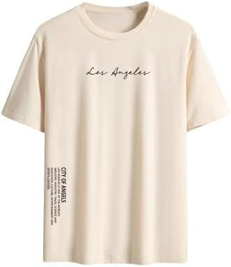 Retro Casual Loose Men's Letter T-shirt