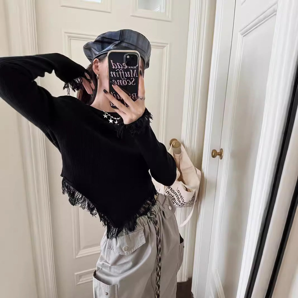 Fashionable Slim-fit Long-sleeve T-shirt Designed Specifically For Trendy Girls