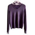 Lace-Panel Fake Two-Piece V-Neck Knitted Sweater
