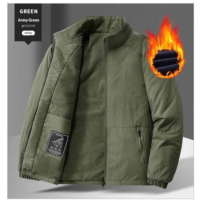 Mens Casual Padded Stand-collar Sports Jacket