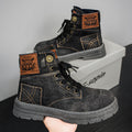 Plus Size Men's Mid-top Denim Casual All-matching Work Clothes Martin Boots
