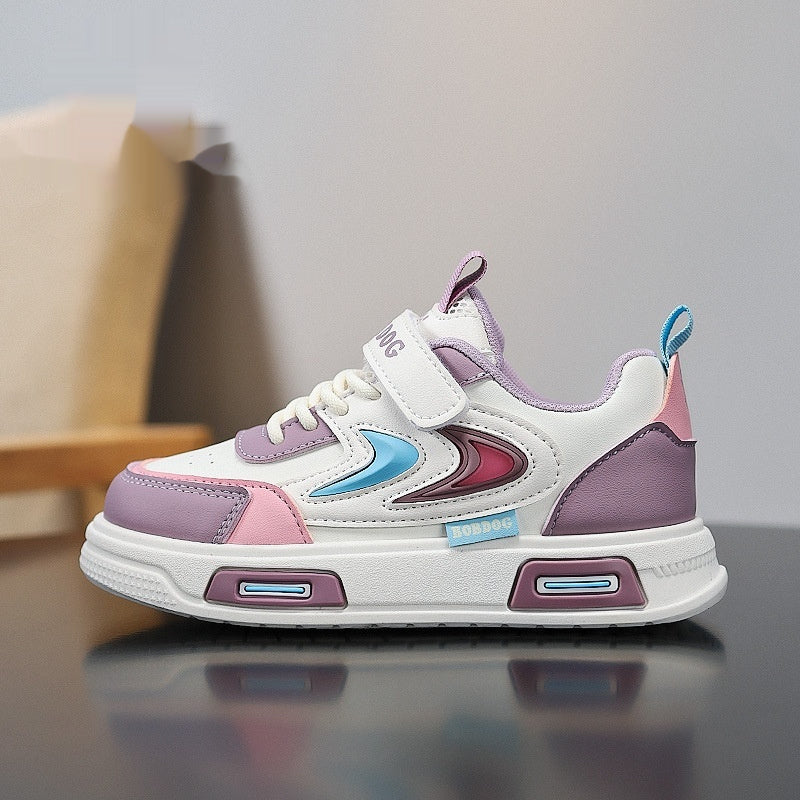 Childrens Leather Non-slip Low-top Sneakers