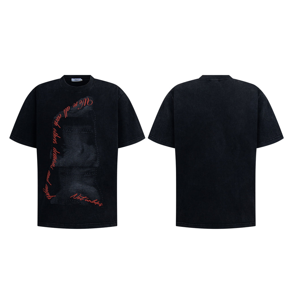 Washed Vintage Men's Loose Short Sleeve T-shirt