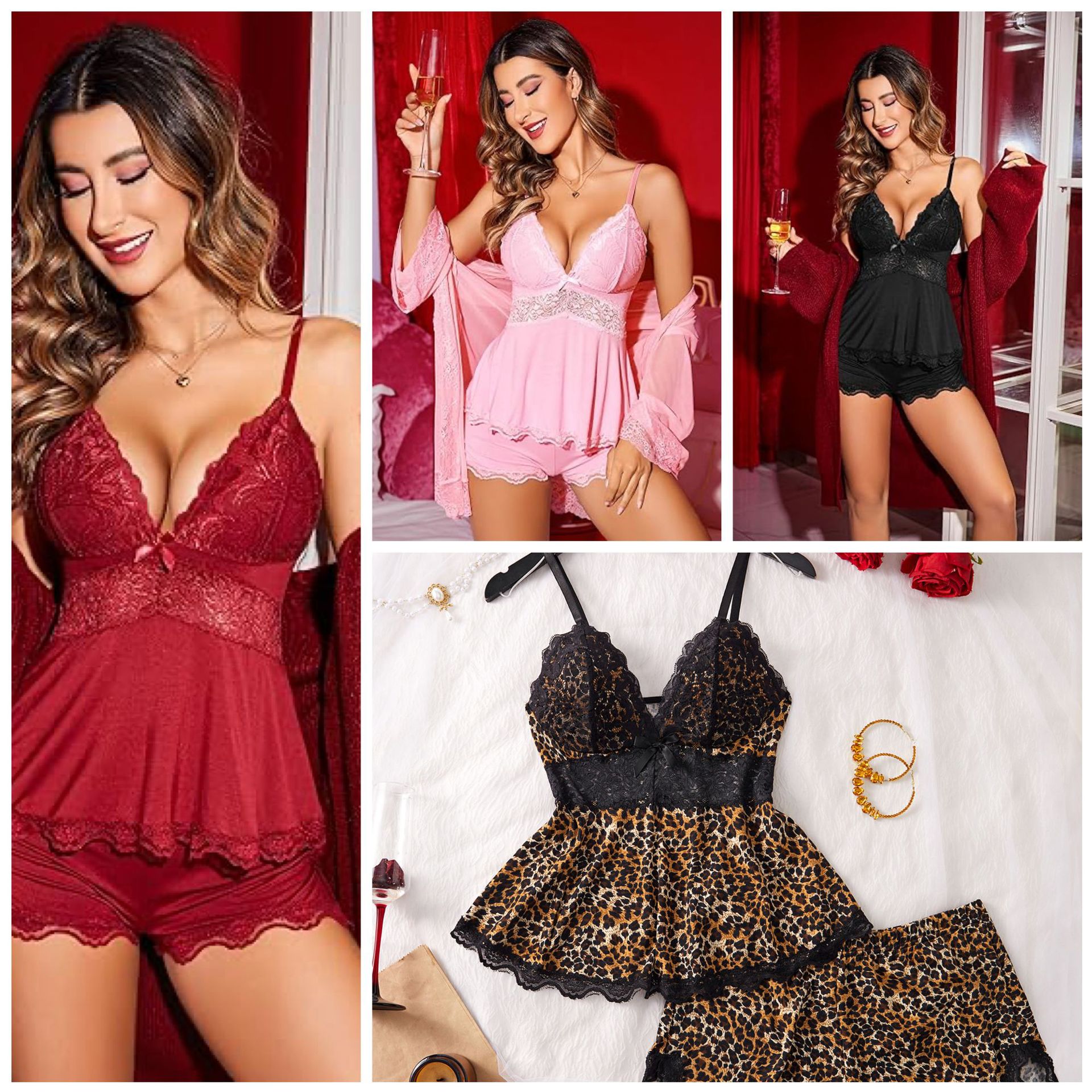 Solid Color Casual Pajamas Sets Women's Modal Suit