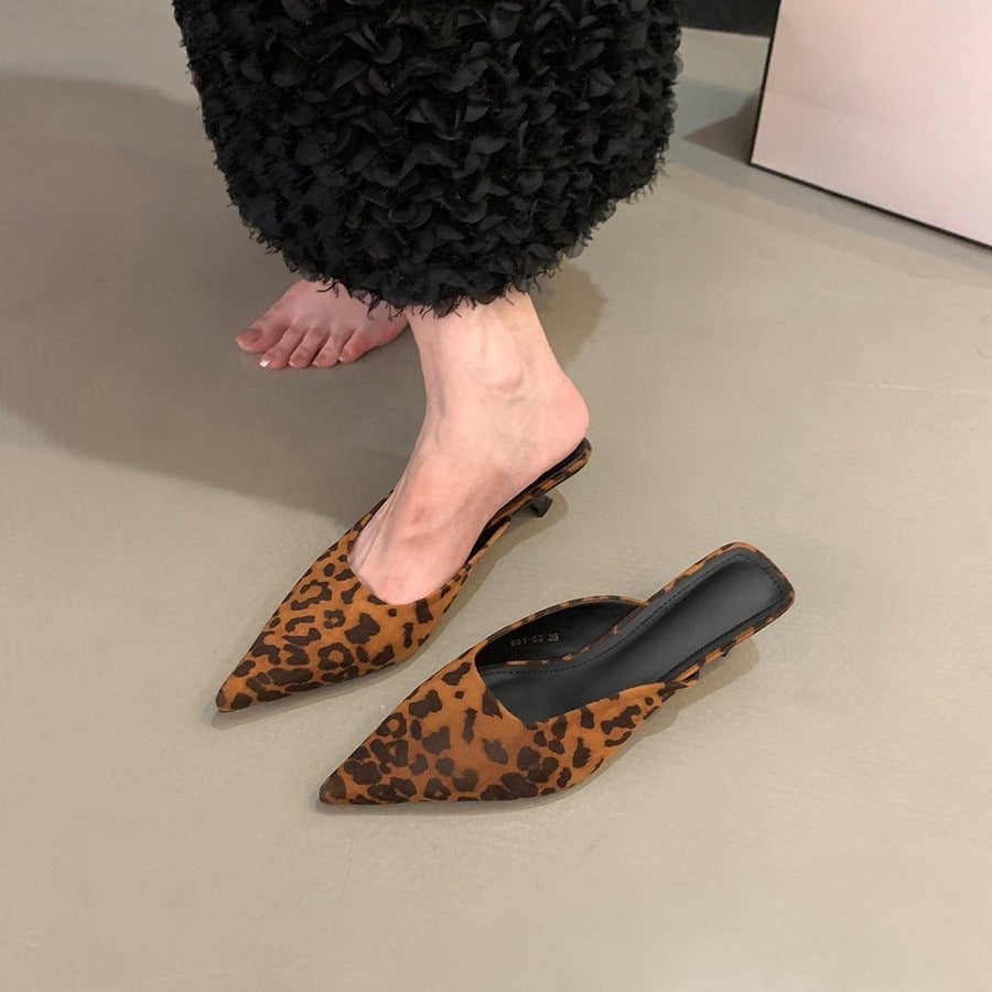 Women's Fashionable Elegant Pointed-Toe Half-Slide High Heels
