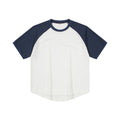 Contrast Color Waffle Plus Size Short Sleeve