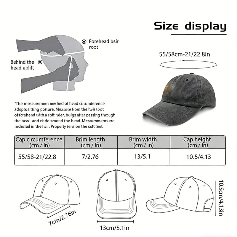 2pcs Camper Accessories Hiking Hair Hats Mountain Trees For Women Men, Adjustable Embroidered Wash Cotton Baseball Cap