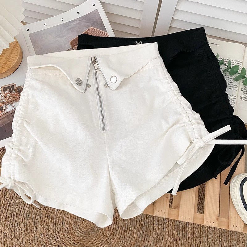 Womens Ultra-high-rise Black Shorts