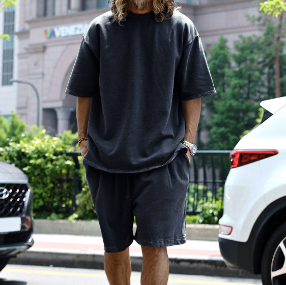 Large Size Casual Men's Suit Loose Short Sleeve