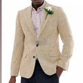 Mens Brown And Gray Herringbone Wool Suit Jacket