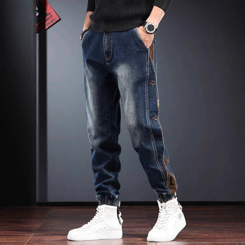 American-style Heavy New Patchwork Overalls Men
