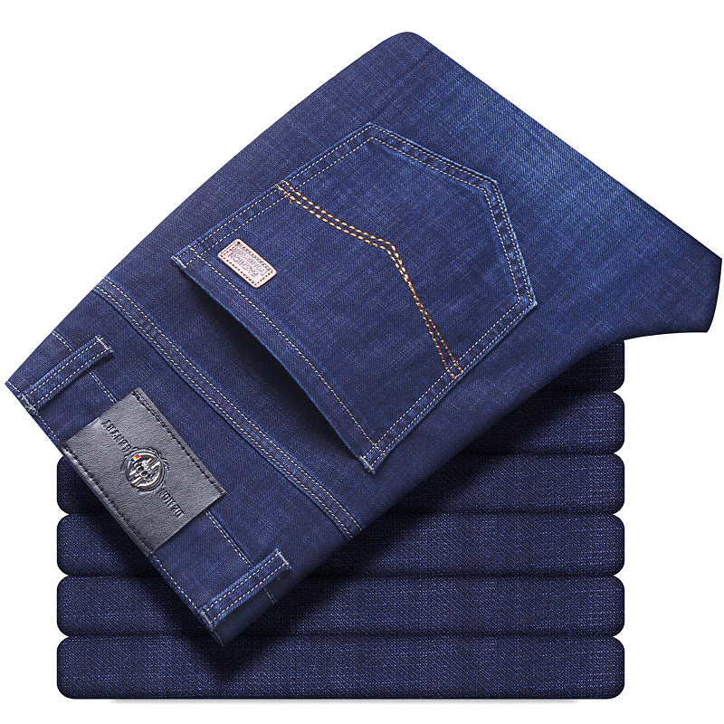 Stretch Jeans Autumn And Winter Loose Plus Size Business Casual Pants