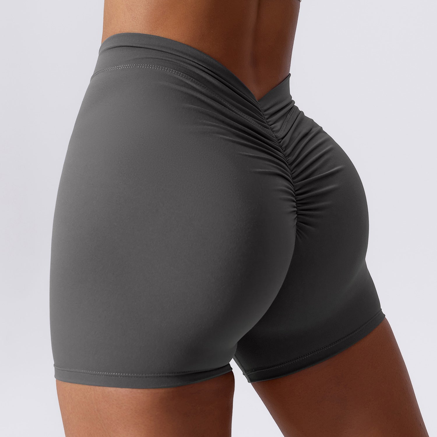 Spandex-cotton Athletic Shorts That Lift The Hips And Cinch The Waist For A Snug Fit