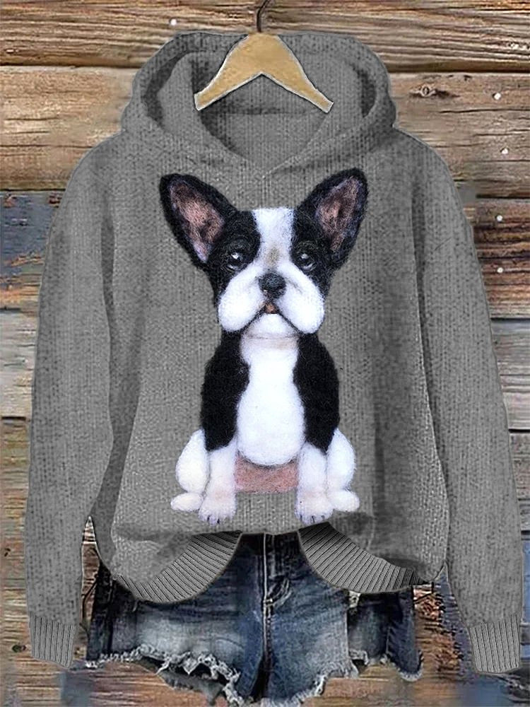 Womens Hooded Sweatshirt In Coarse-Loop Fabric