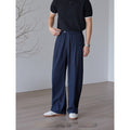Mens Wide Leg Relaxed Fit Straight Leg Casual Pants
