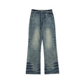 Retro Washed Denim Trousers Bell-bottom Pants