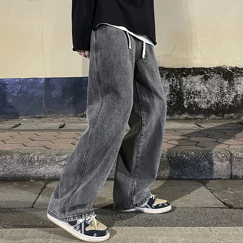 Men's Straight Loose American Design Jeans