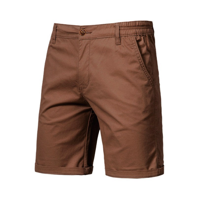 Straight Slim Cropped Pants Plus Size Solid Color Men's Clothing