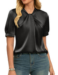 Short-sleeve Satin Shirt Business Casual